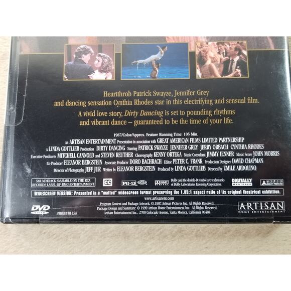 DIRTY DANCING DVD 1987 New Sealed Dolby Digital Remastered 1999 Widescreen - Picture 7 of 7